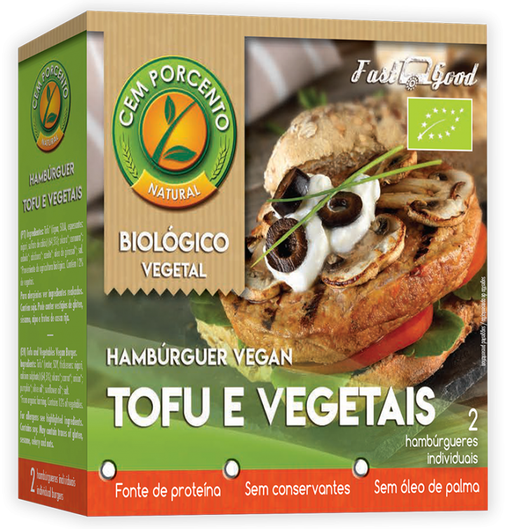 HAMBURGUER TOFU VEGETAIS VEGAN BIO2X100G
